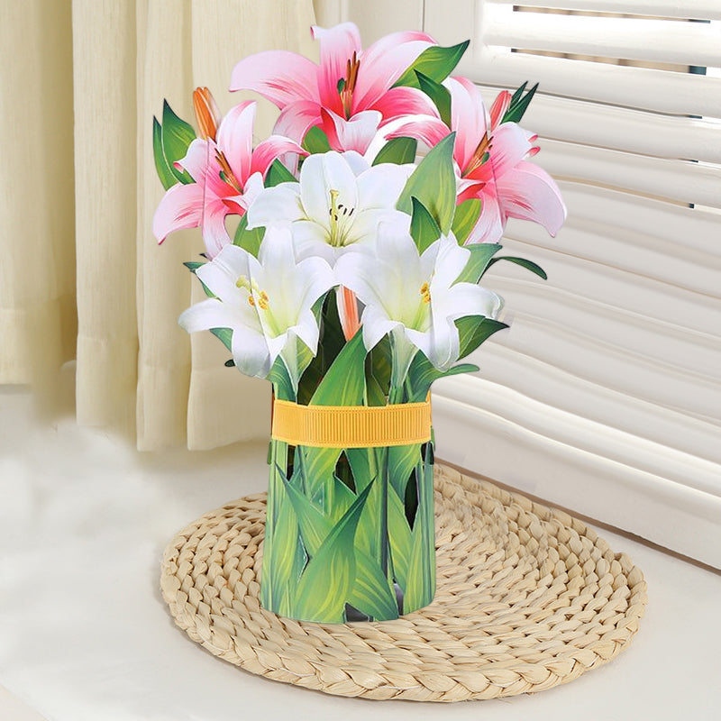 Pop Up Bloem Boeket met Wenskaart.
