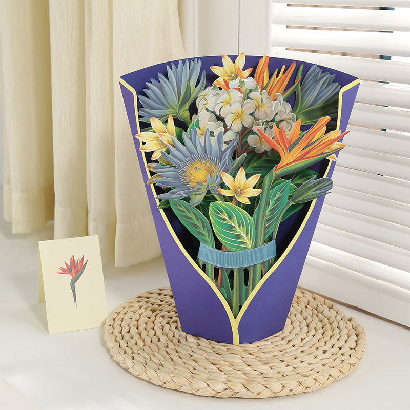 Pop Up Bloem Boeket met Wenskaart.