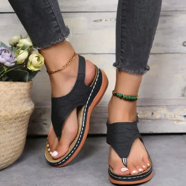 Luna™ - Modieuze leren steun sandalen