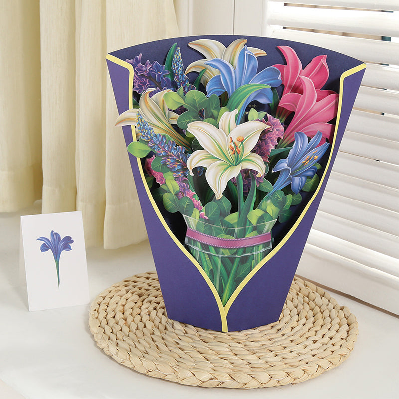 Pop Up Bloem Boeket met Wenskaart.