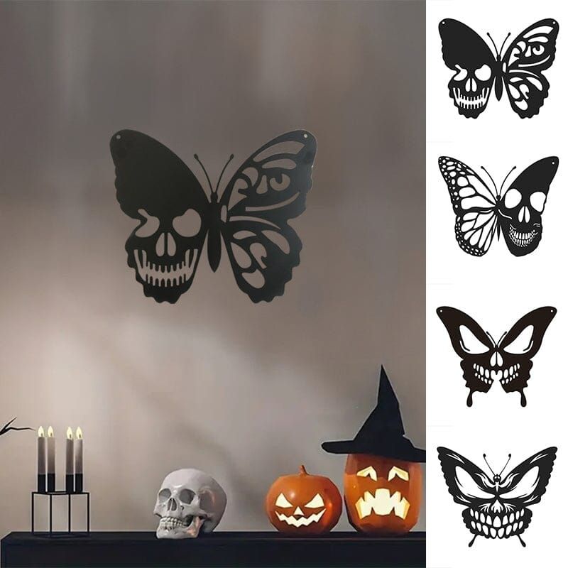 SkullFusion™ Metalen Vlinder Wanddecoratie