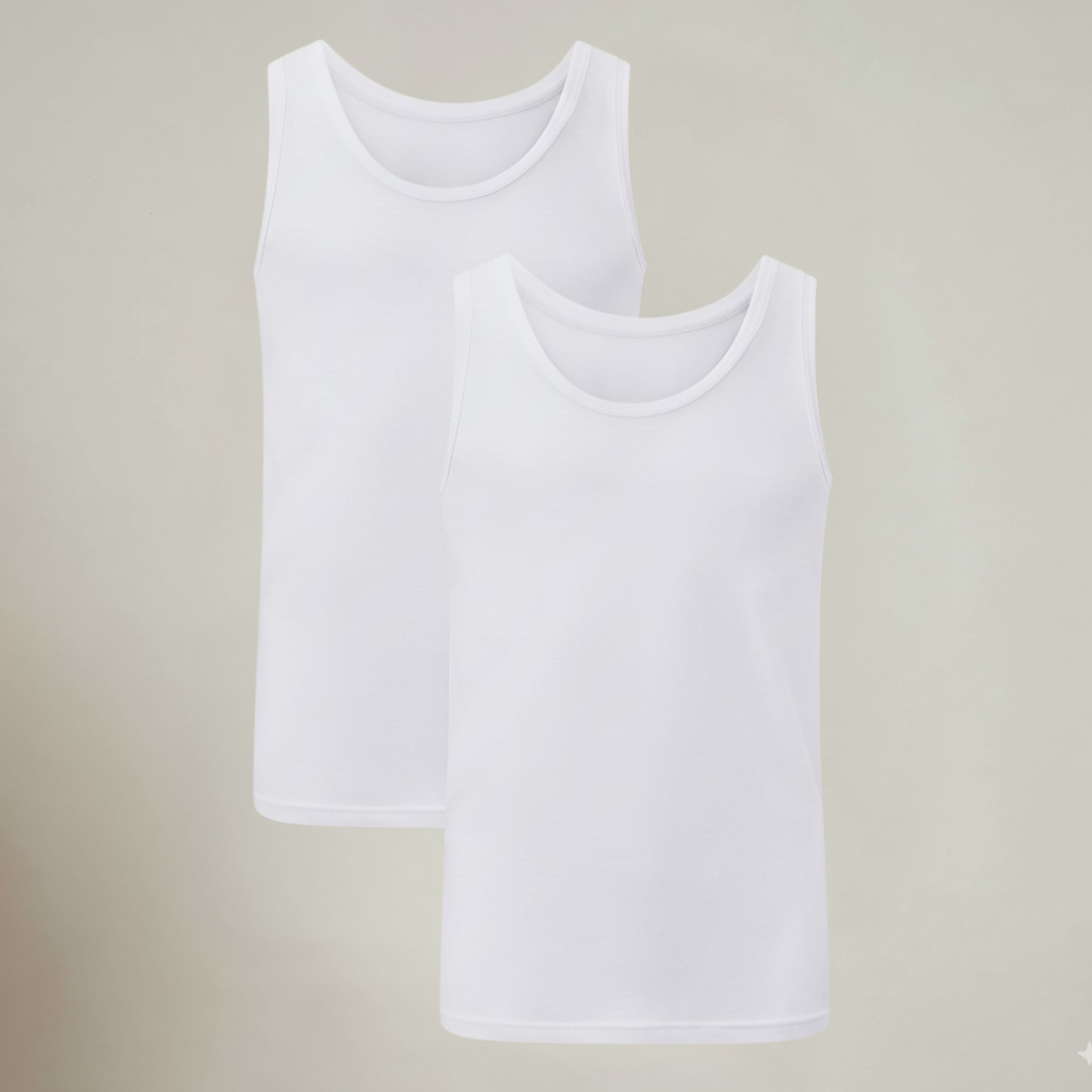 ALVIO HEMD WIT (2-PACK)