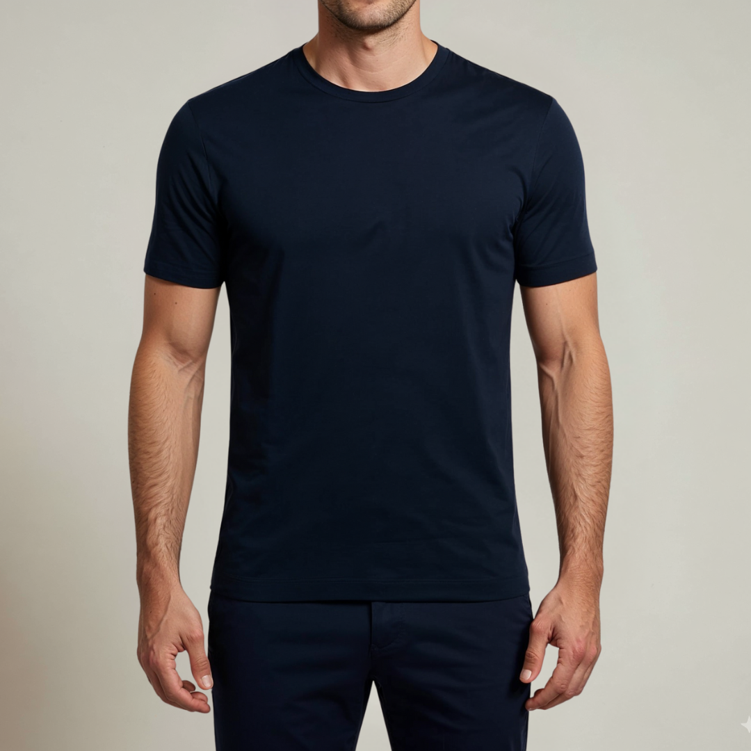 ALVARO SUPIMA T-SHIRT MARINEBLAUW