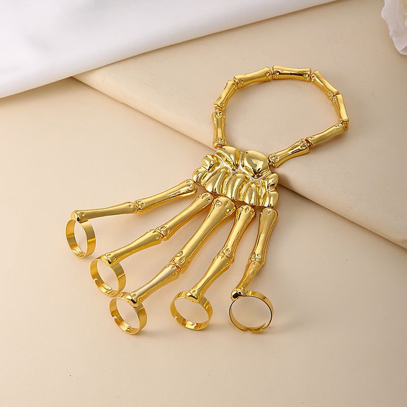 SkeleWrist Halloween Metalen Skelet Handketting
