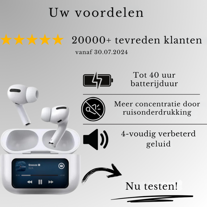 TouchBuds - Draadloze Earbuds Met Touchscreen