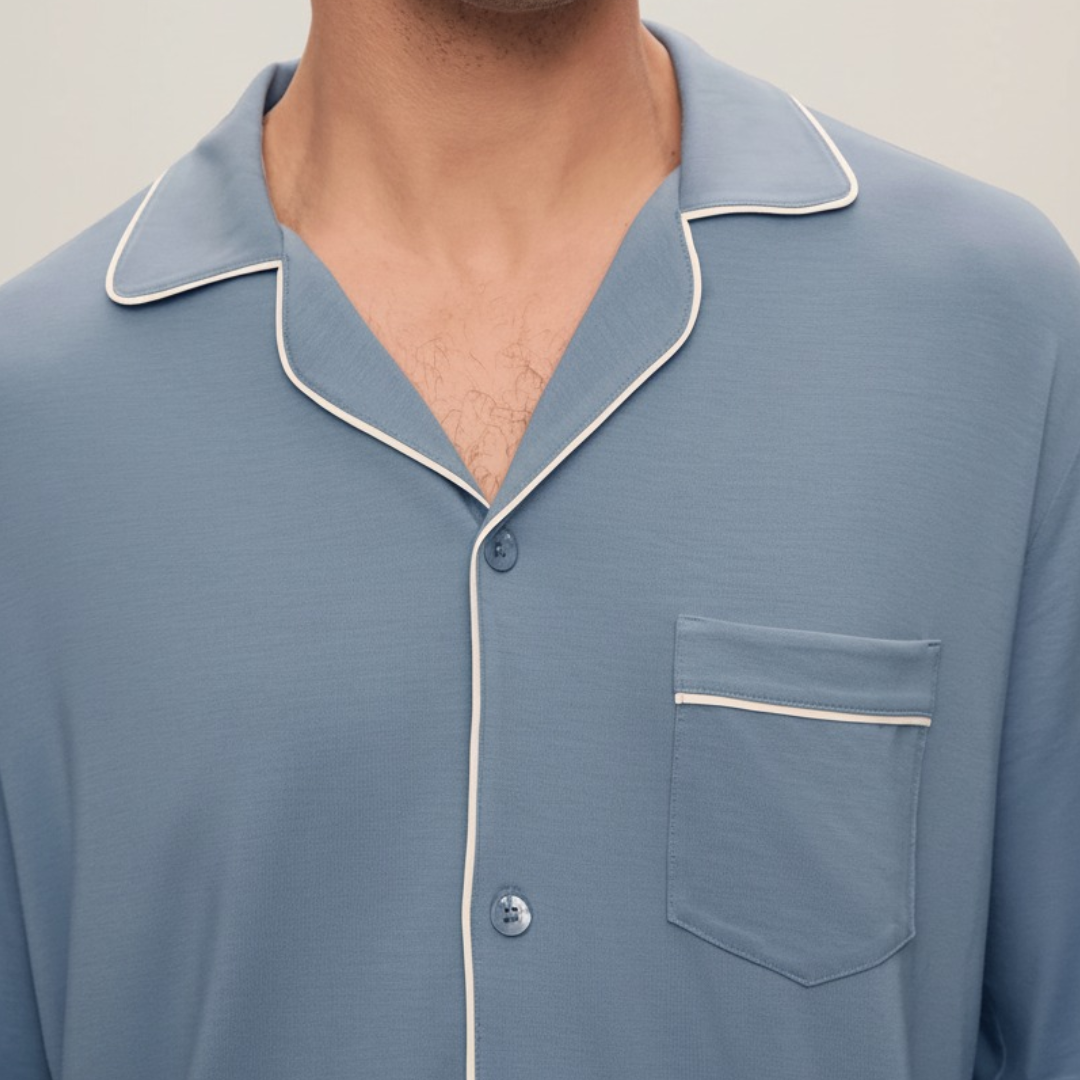 MONTERO LONG PYJAMA MARINEBLAUW
