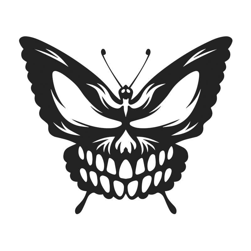 SkullFusion™ Metalen Vlinder Wanddecoratie