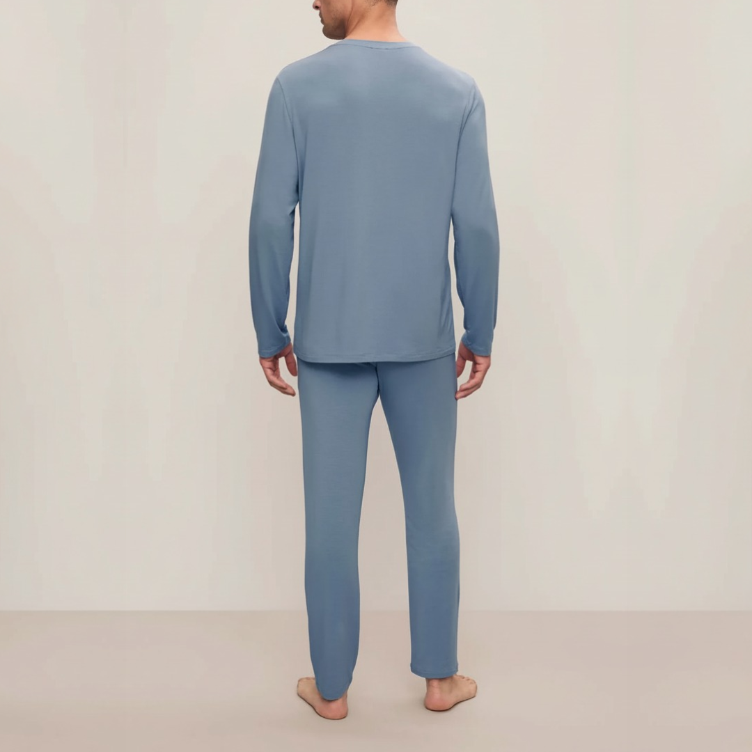 VALENZO LONG PYJAMA BLAUW