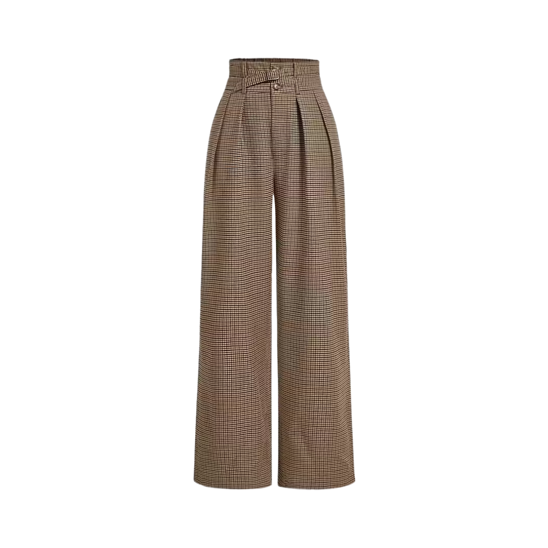 EMILIE | ELEGANTE RUITBROEK MET HOGE TAILLE