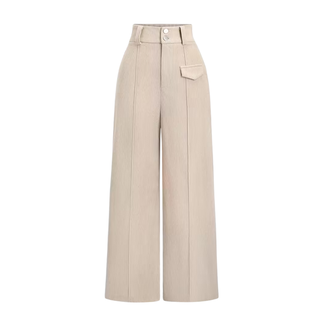 MATILDA | ELEGANTE BEIGE WIDE LEG BROEK