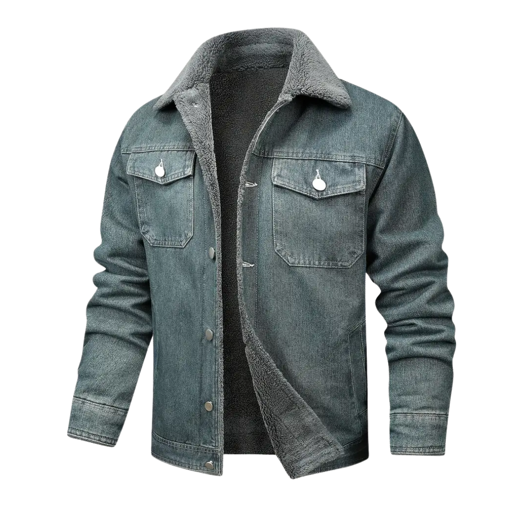 MILO | WARME DENIM JAS MET BONTVOERING