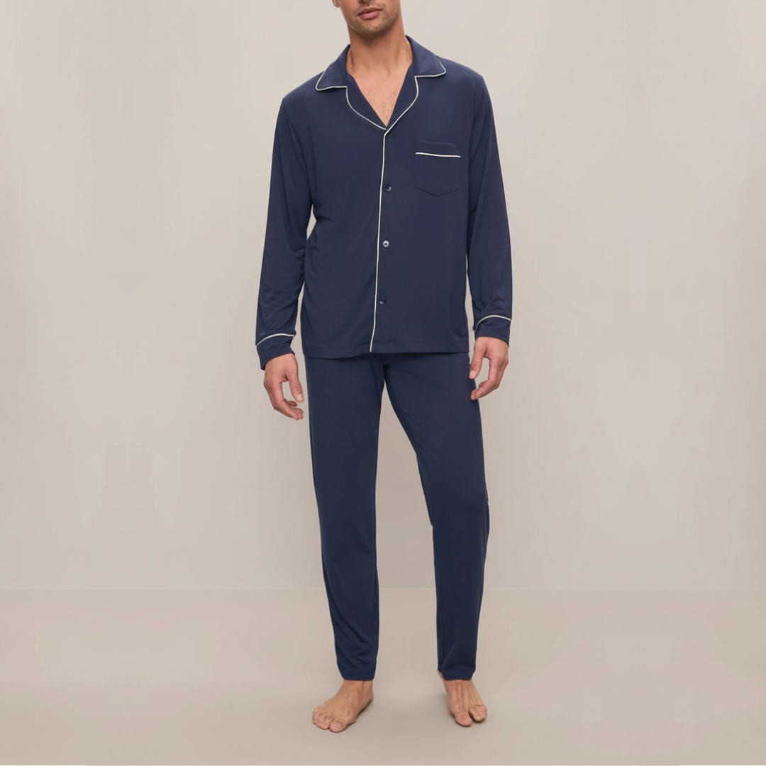 MONTERO LONG PYJAMA MARINEBLAUW