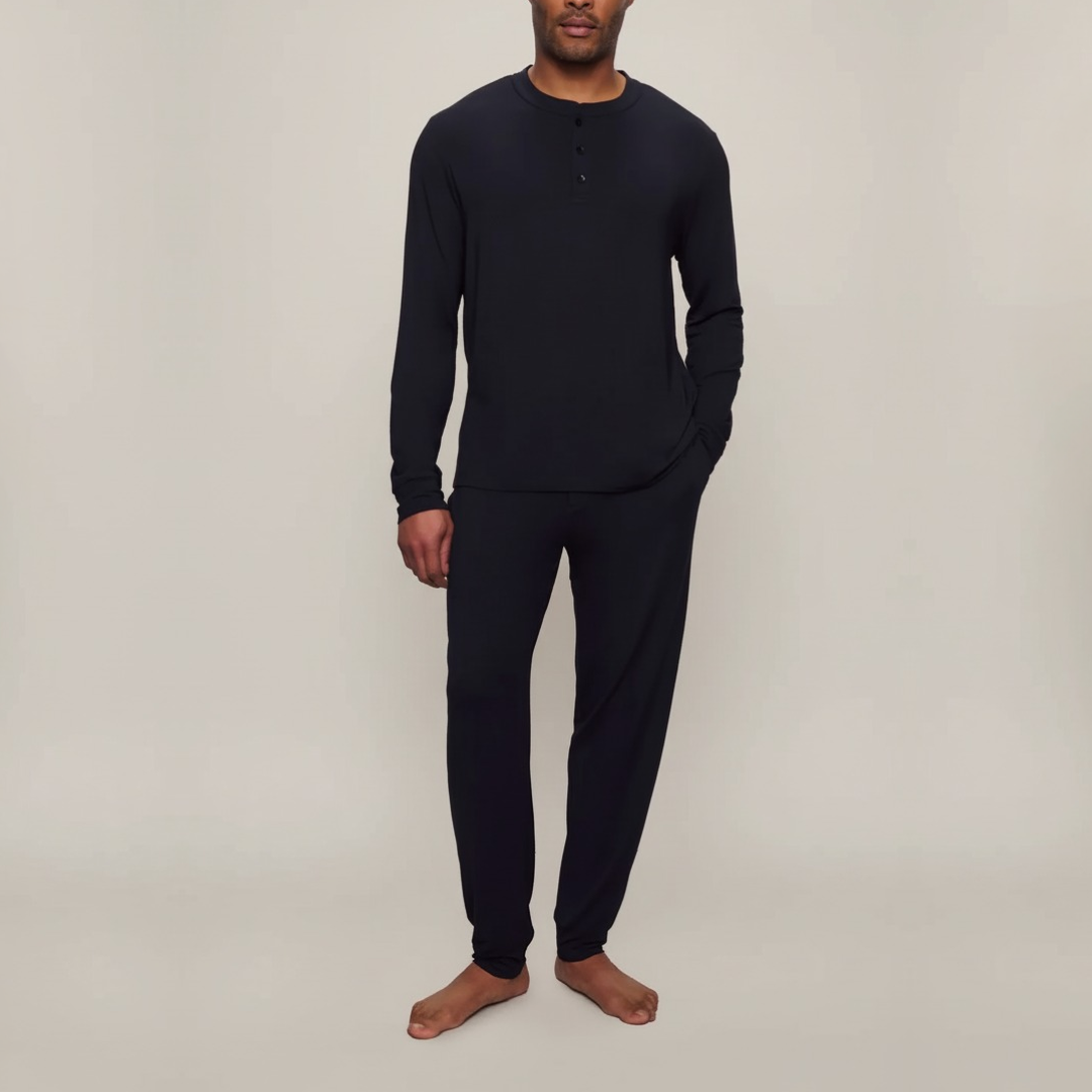 VALENZO LONG PYJAMA LICHTBLAUW