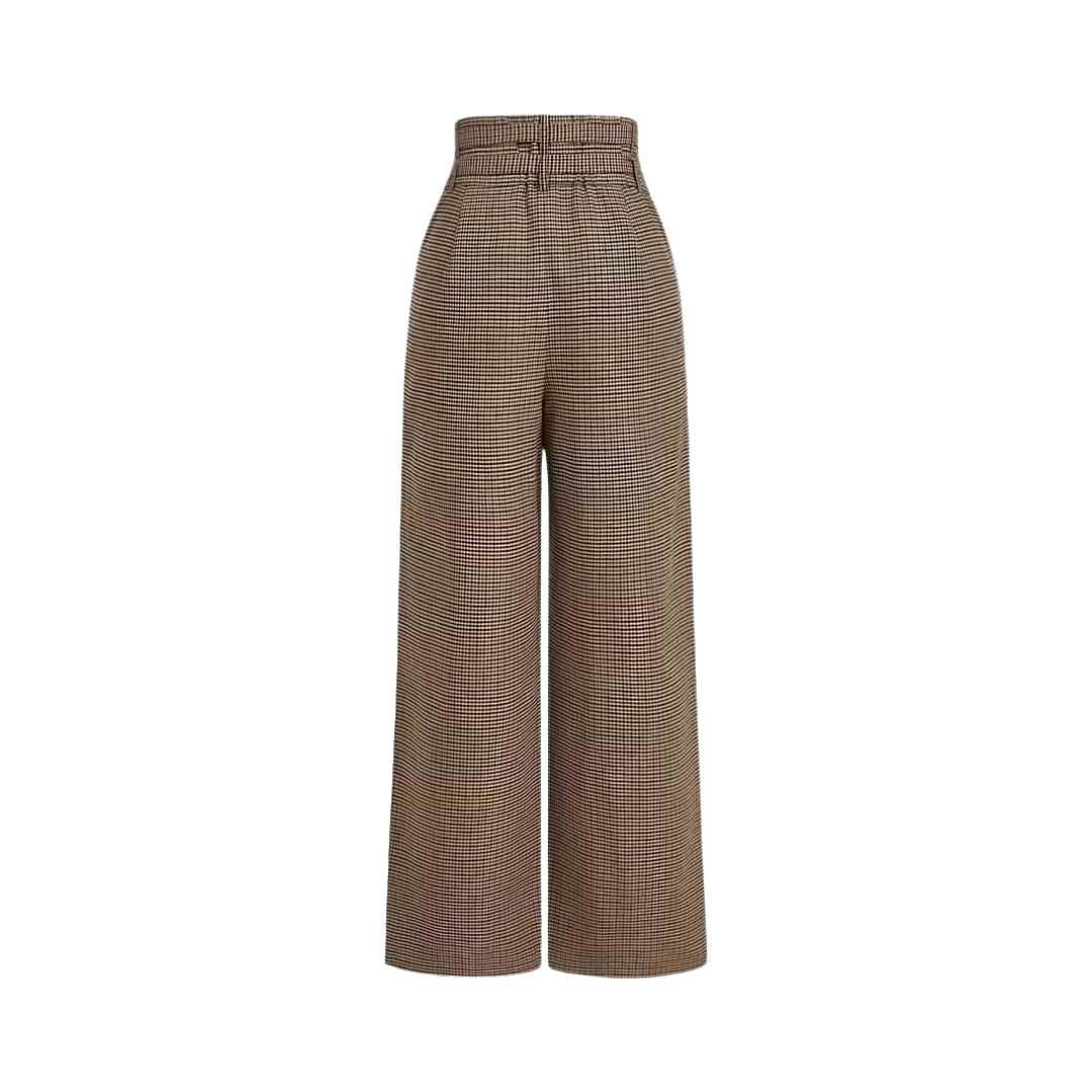 EMILIE | ELEGANTE RUITBROEK MET HOGE TAILLE