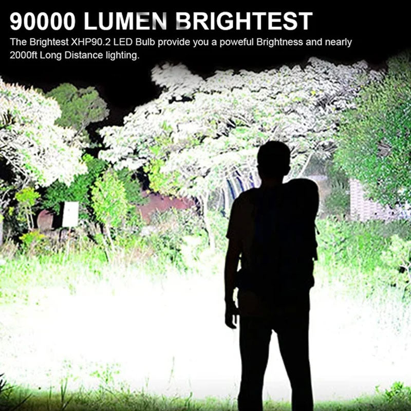 LED Oplaadbare Tactical Laser Flashlight | 90000LM