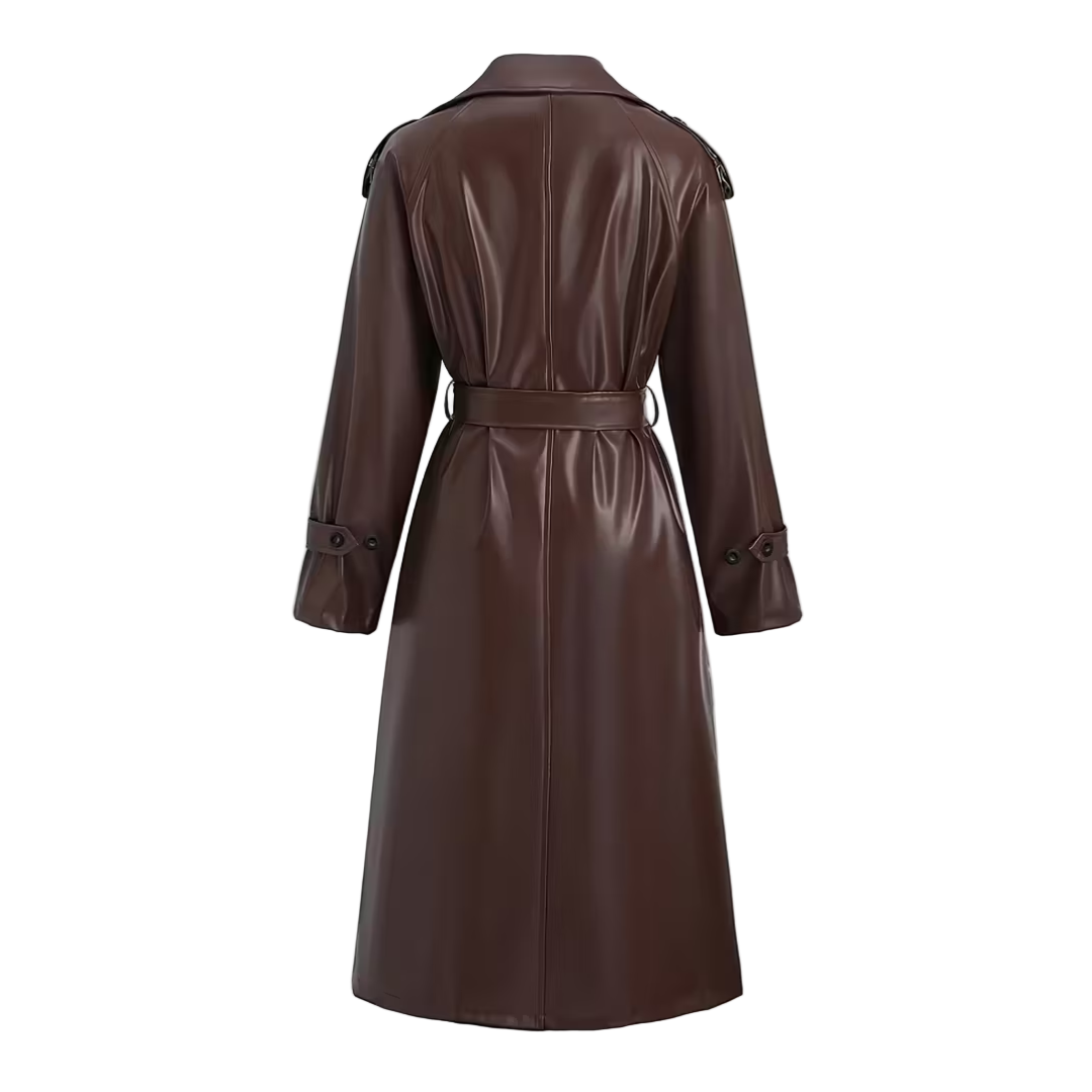 STEFANIE | ELEGANTE LEREN TRENCHCOAT