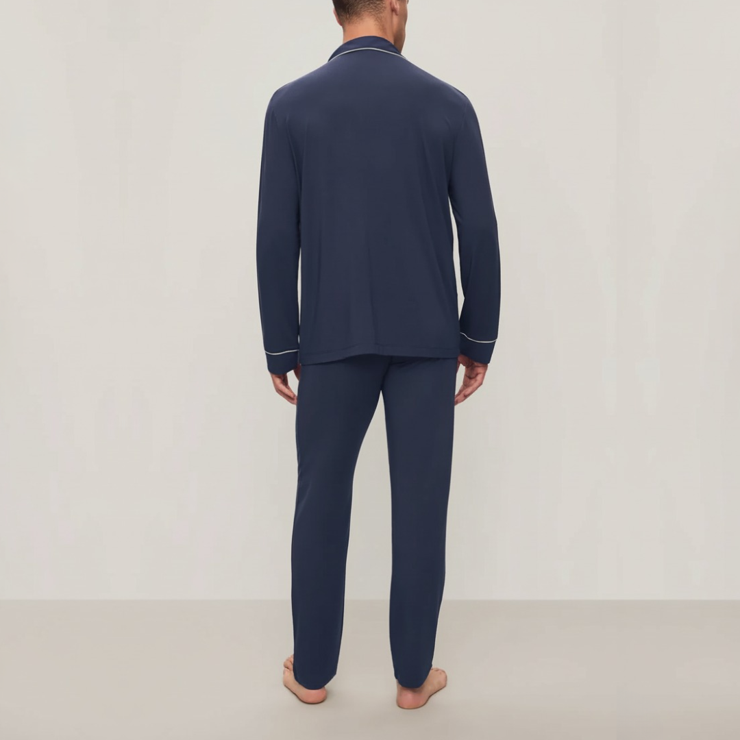MONTERO LONG PYJAMA MARINEBLAUW