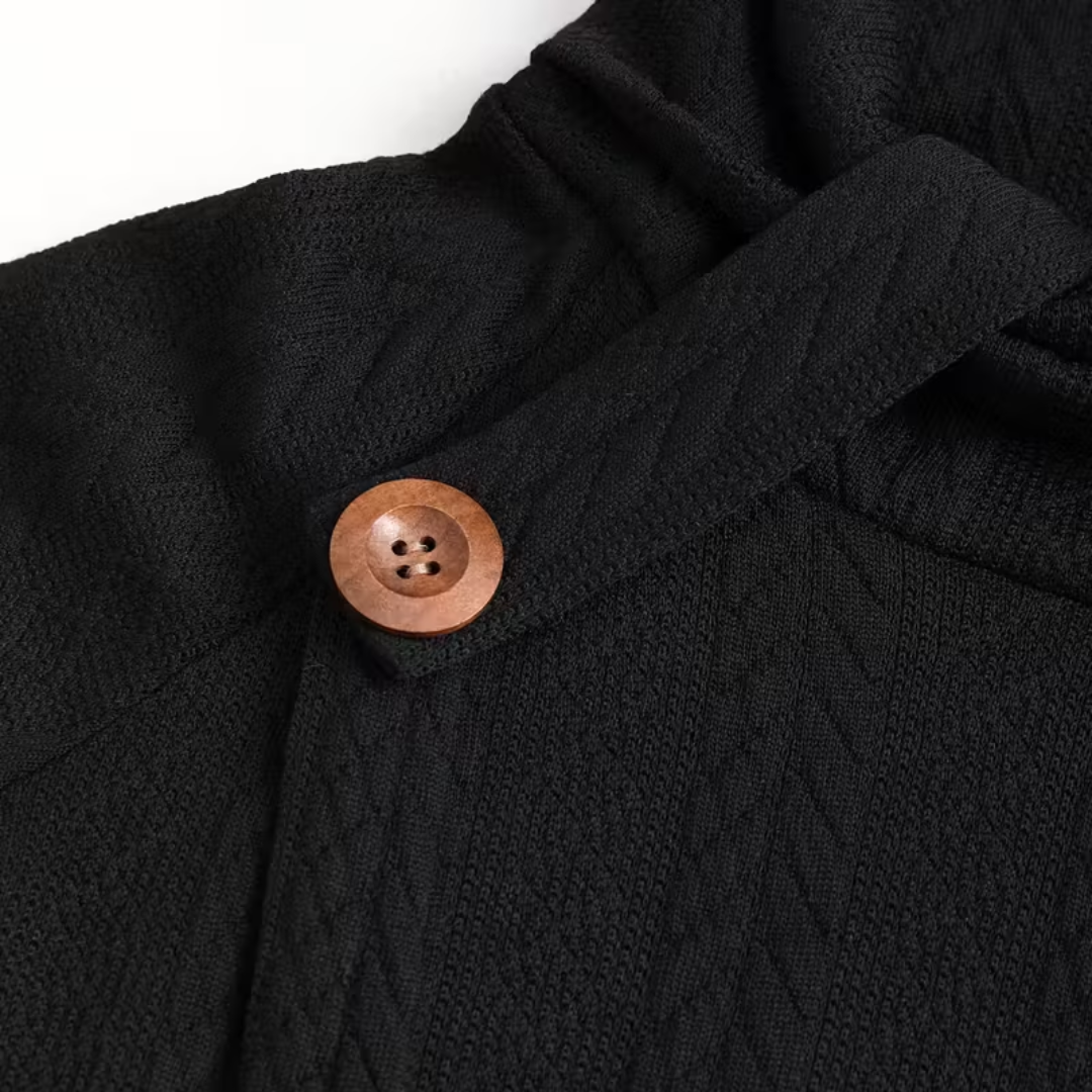 ISABELLE | ASYMMETRISCHE KNIT TUNIEK MET KNOPEN