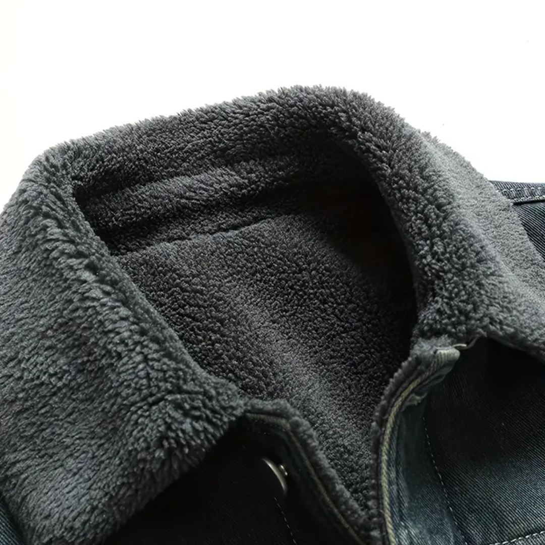 MILO | WARME DENIM JAS MET BONTVOERING