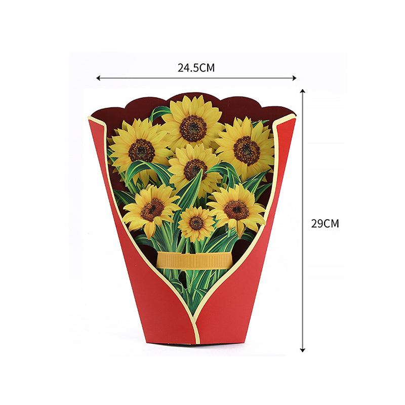Pop Up Bloem Boeket met Wenskaart.
