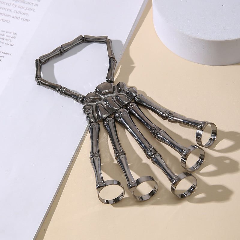 SkeleWrist Halloween Metalen Skelet Handketting