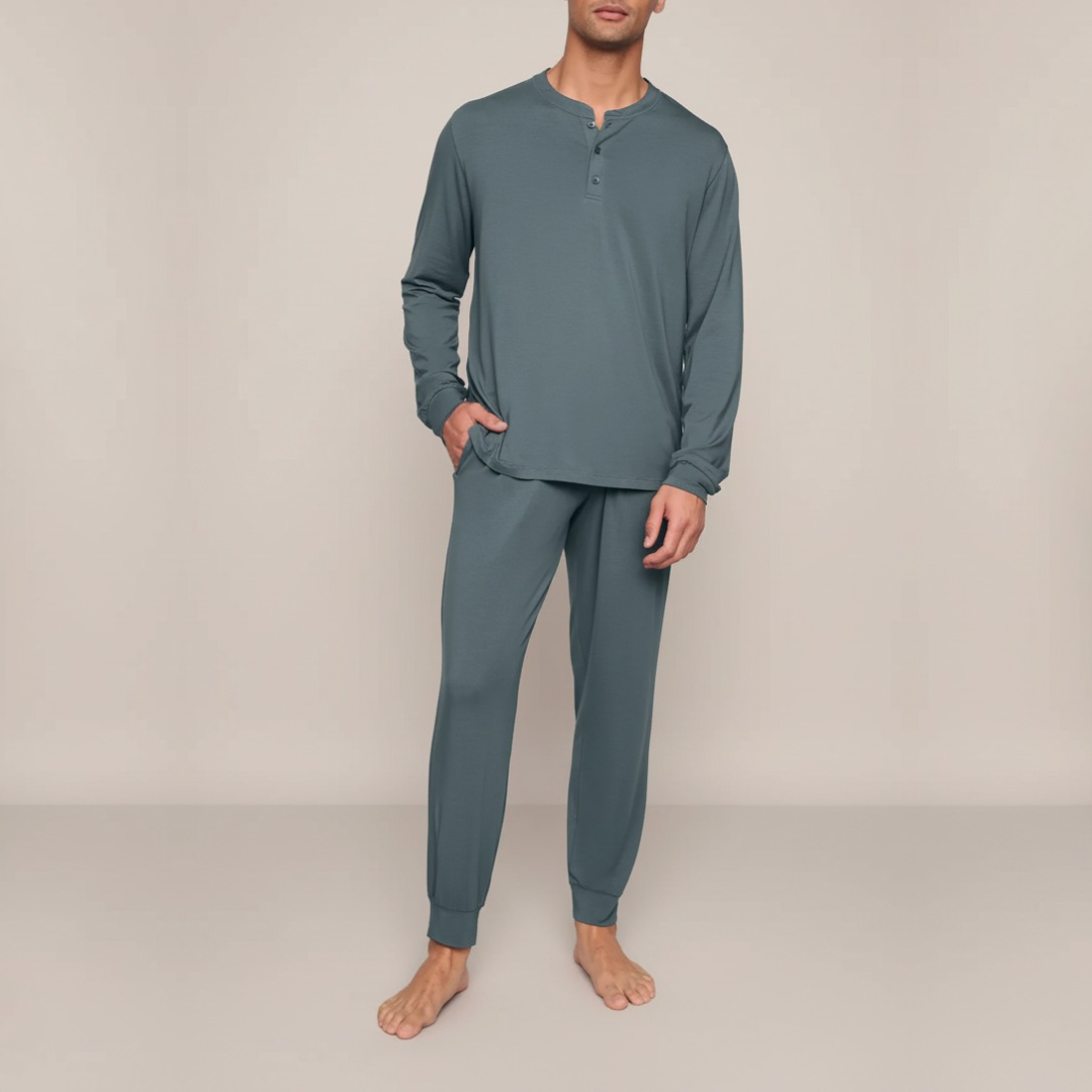 VALENZO LONG PYJAMA BLAUW