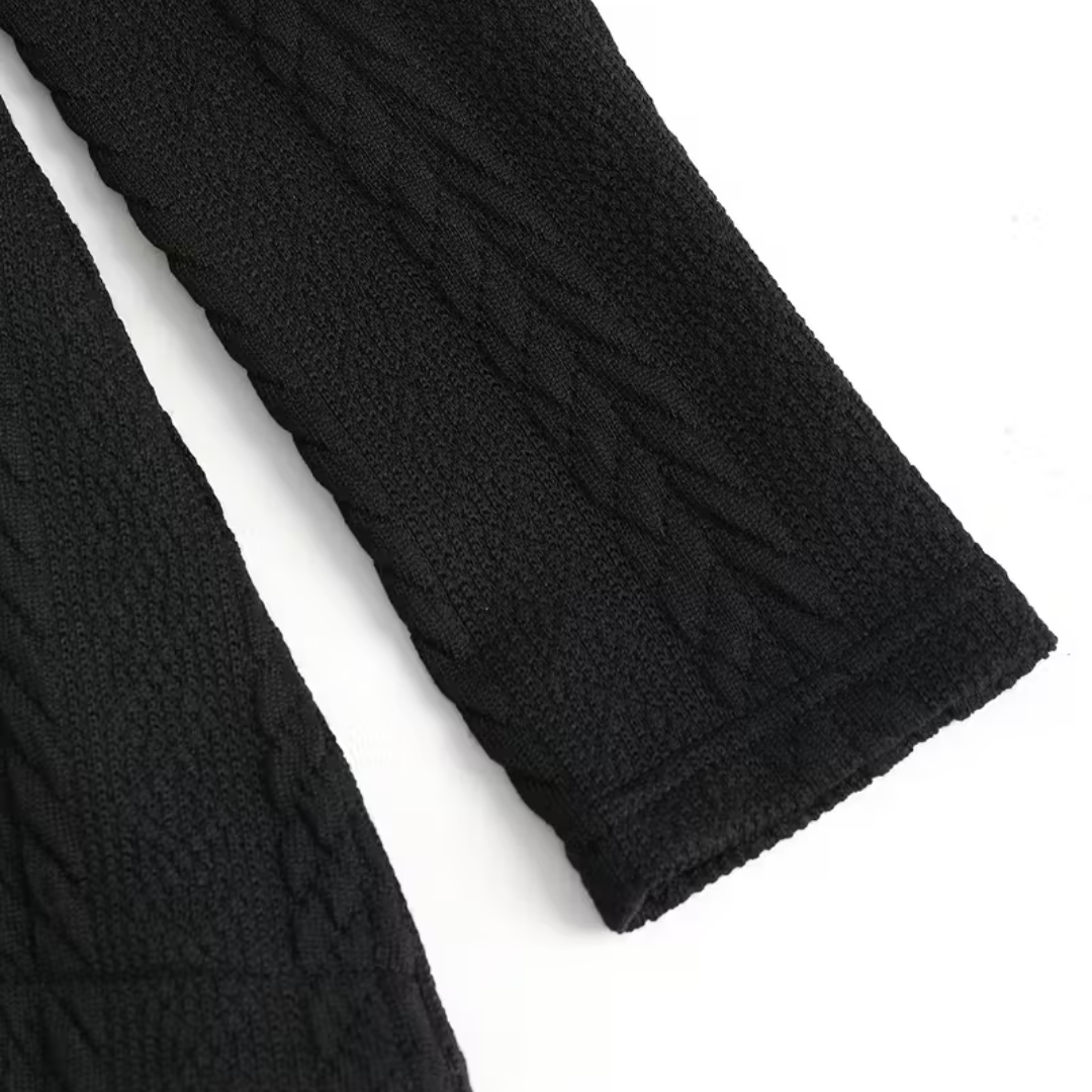 ISABELLE | ASYMMETRISCHE KNIT TUNIEK MET KNOPEN