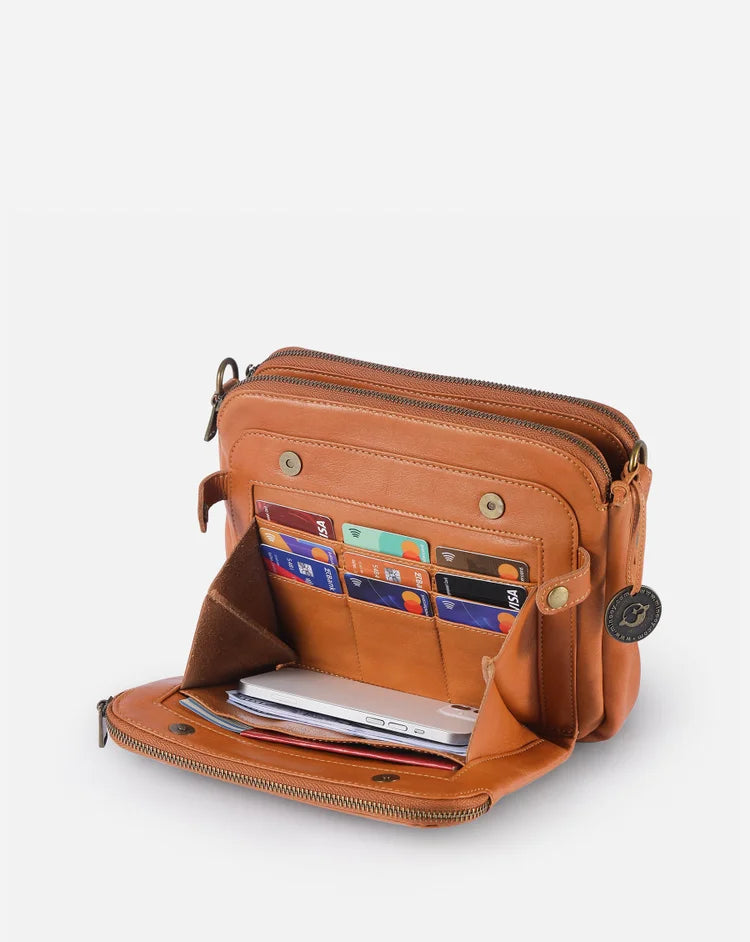 Lisa™ - Leren crossbody schoudertas