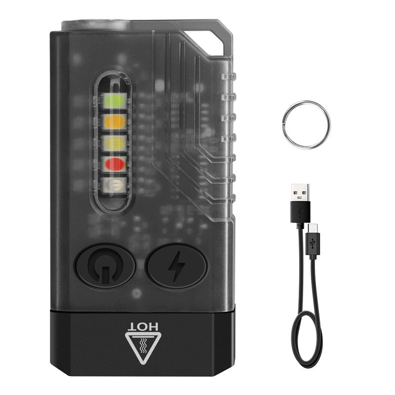 Kleine krachtige EDC-zaklamp met rood UV-blauw licht.