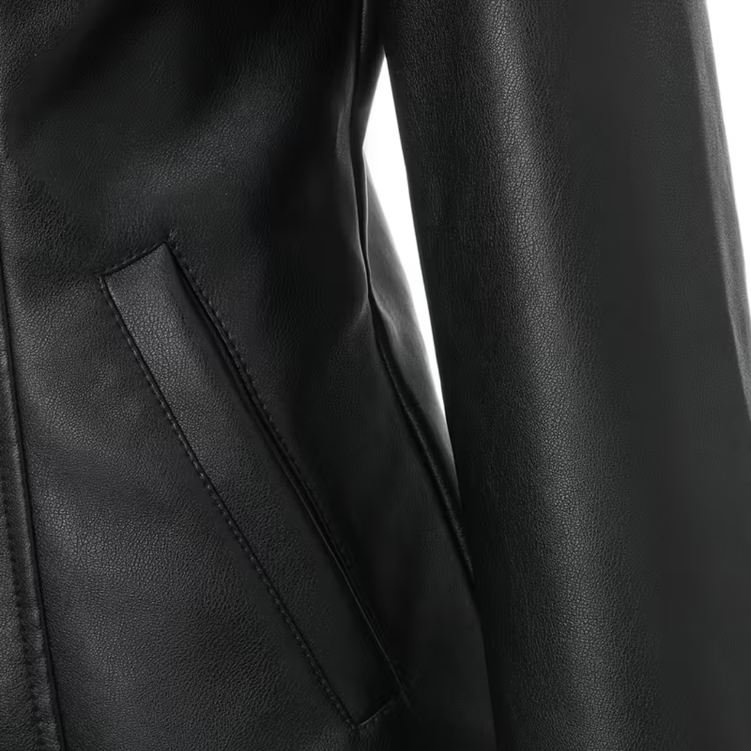 FIONA | ELEGANTE KORTE LEREN TRENCHCOAT