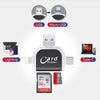 Multi-Port 4 in1 universele SD TF-kaartlezer.