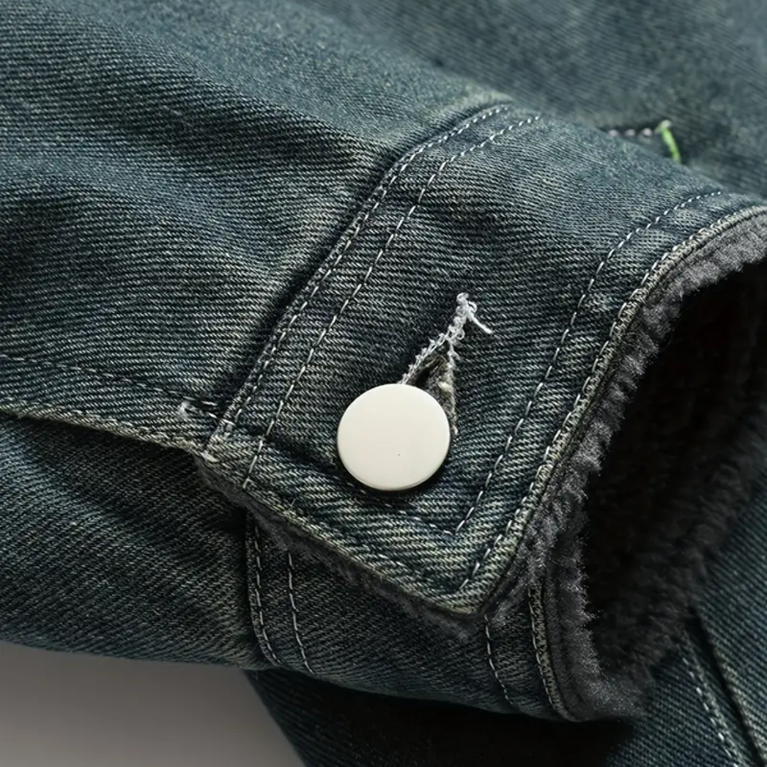 MILO | WARME DENIM JAS MET BONTVOERING