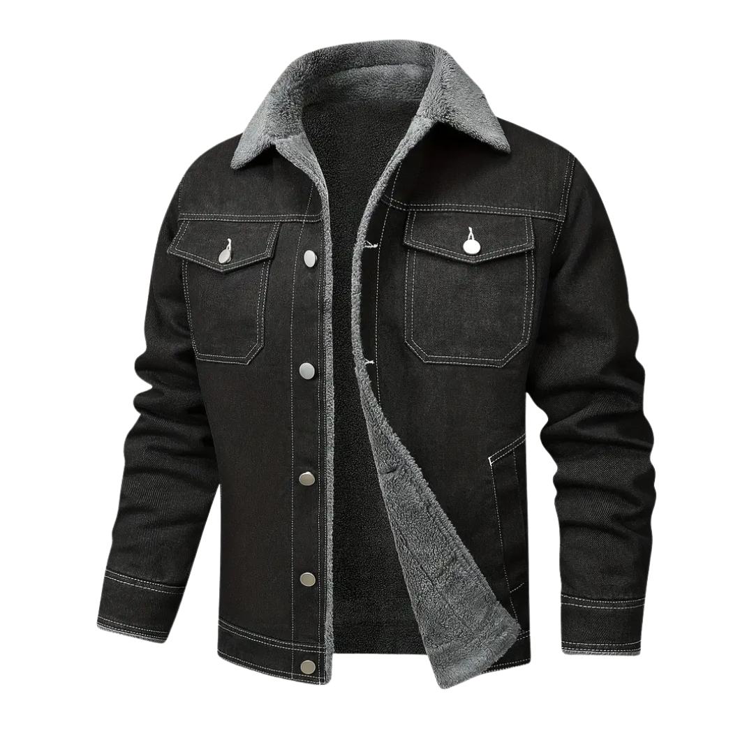 MILO | WARME DENIM JAS MET BONTVOERING