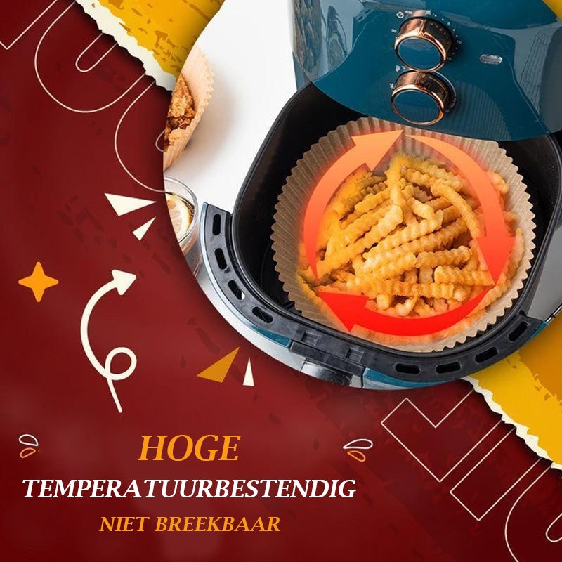 Non-stick Airfryer Inlegvellen | 50 stuks.