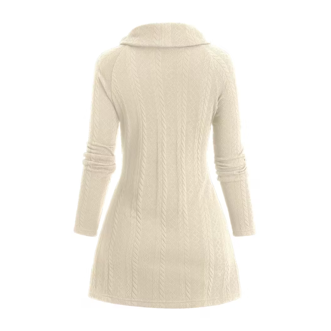 ISABELLE | ASYMMETRISCHE KNIT TUNIEK MET KNOPEN