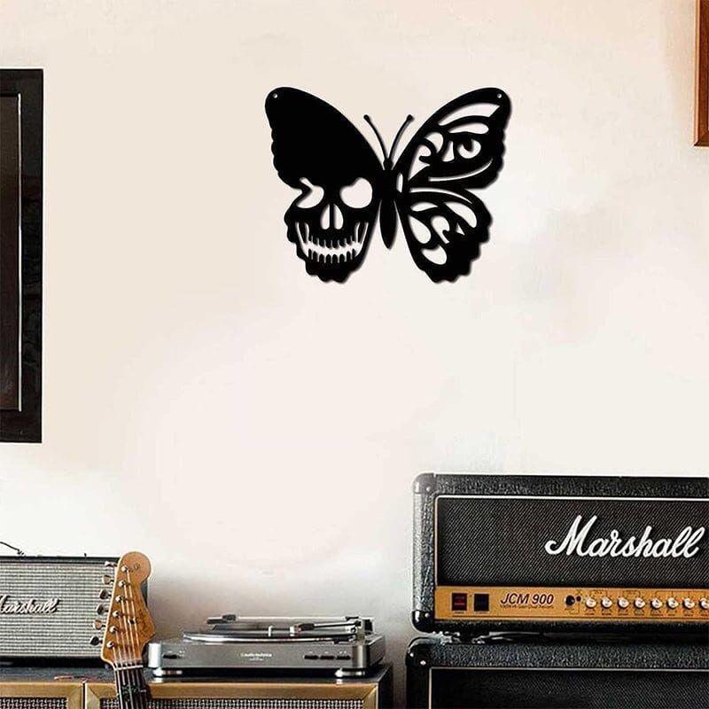 SkullFusion™ Metalen Vlinder Wanddecoratie