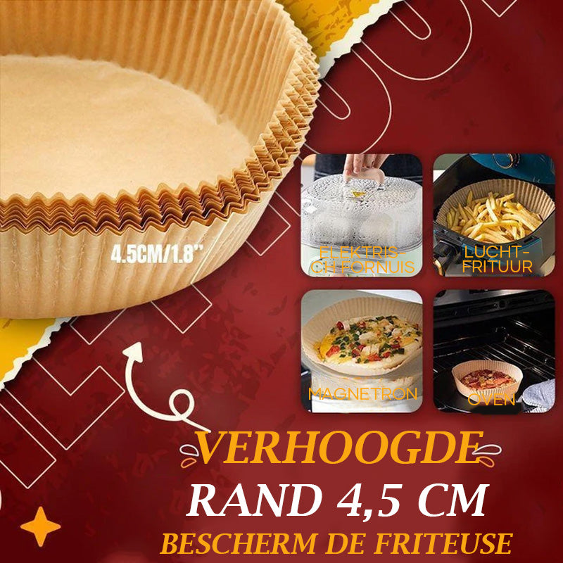 Non-stick Airfryer Inlegvellen | 50 stuks.
