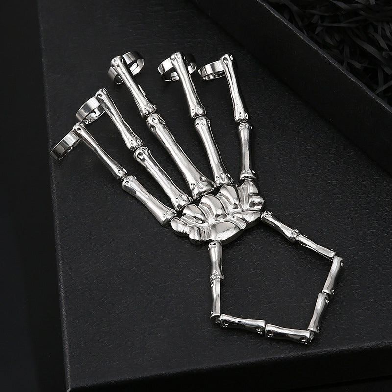 SkeleWrist Halloween Metalen Skelet Handketting
