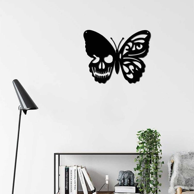 SkullFusion™ Metalen Vlinder Wanddecoratie
