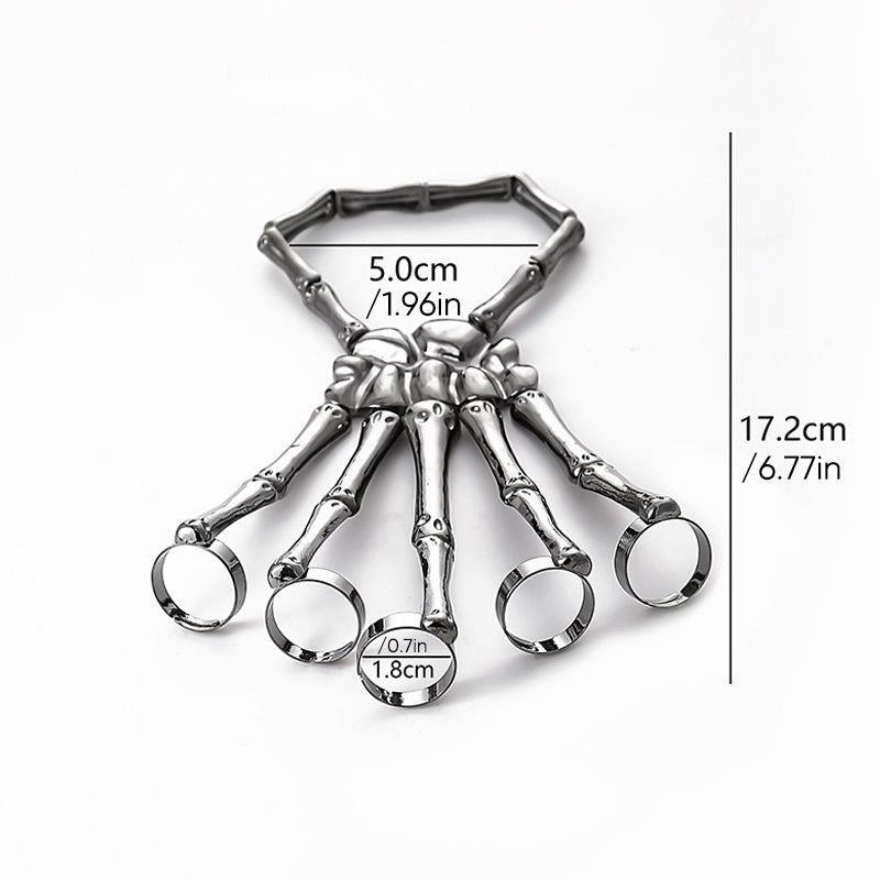 SkeleWrist Halloween Metalen Skelet Handketting