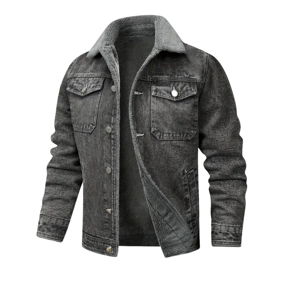 MILO | WARME DENIM JAS MET BONTVOERING