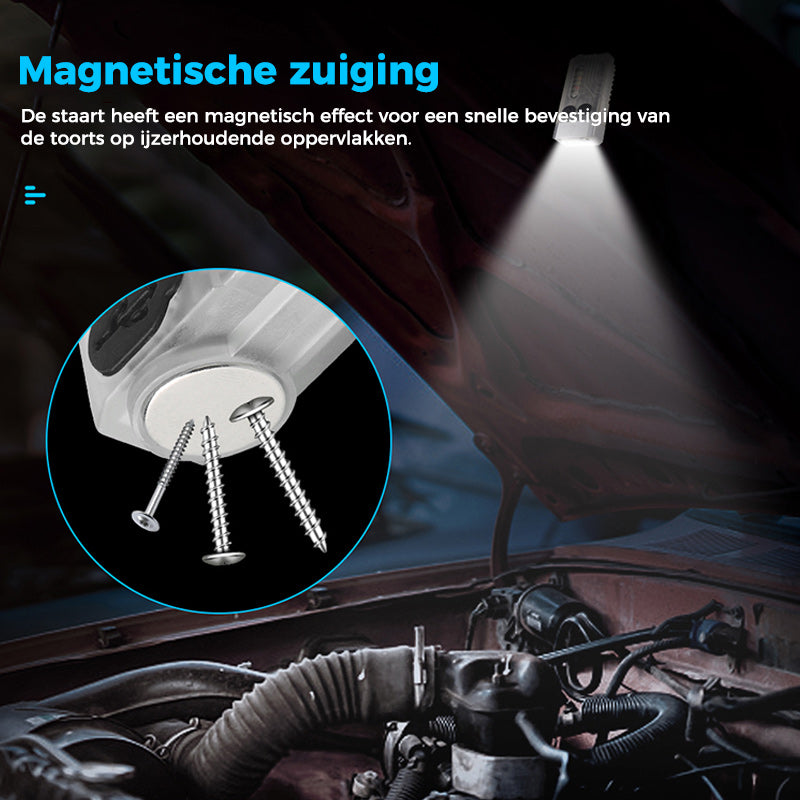 Kleine krachtige EDC-zaklamp met rood UV-blauw licht.