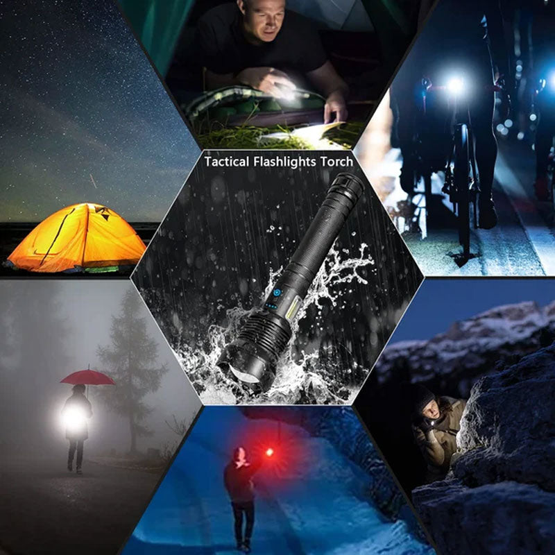LED Oplaadbare Tactical Laser Flashlight | 90000LM