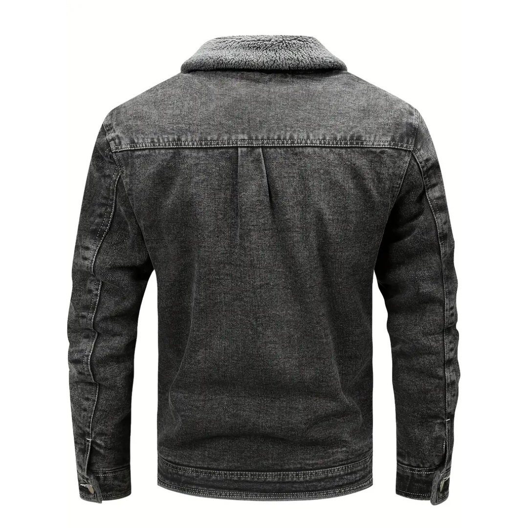 MILO | WARME DENIM JAS MET BONTVOERING
