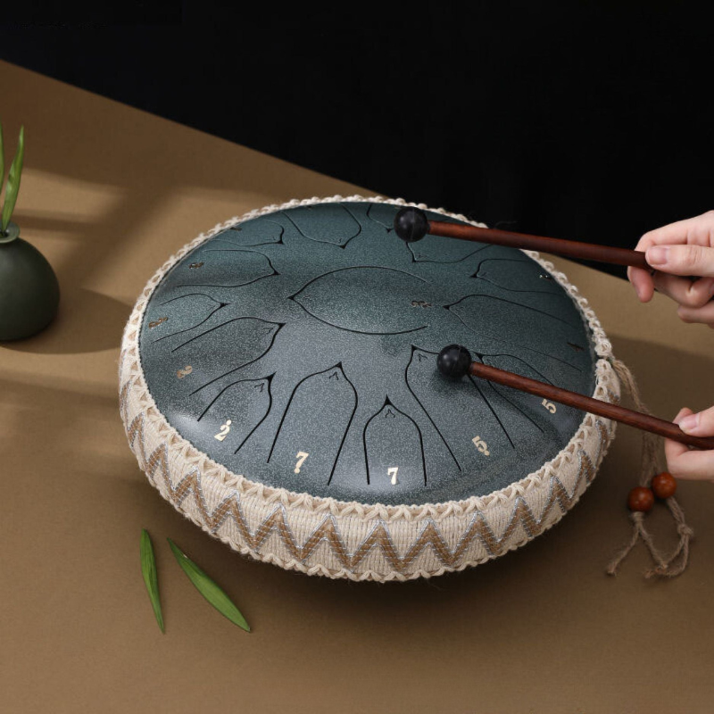 Harmony Oase™ Steel Tongue Drum voor Muzikale Meditatie en Creatieve Expressie.