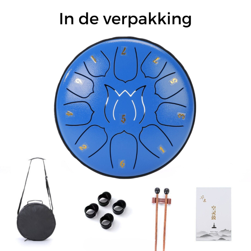 Harmony Oase™ Steel Tongue Drum voor Muzikale Meditatie en Creatieve Expressie.