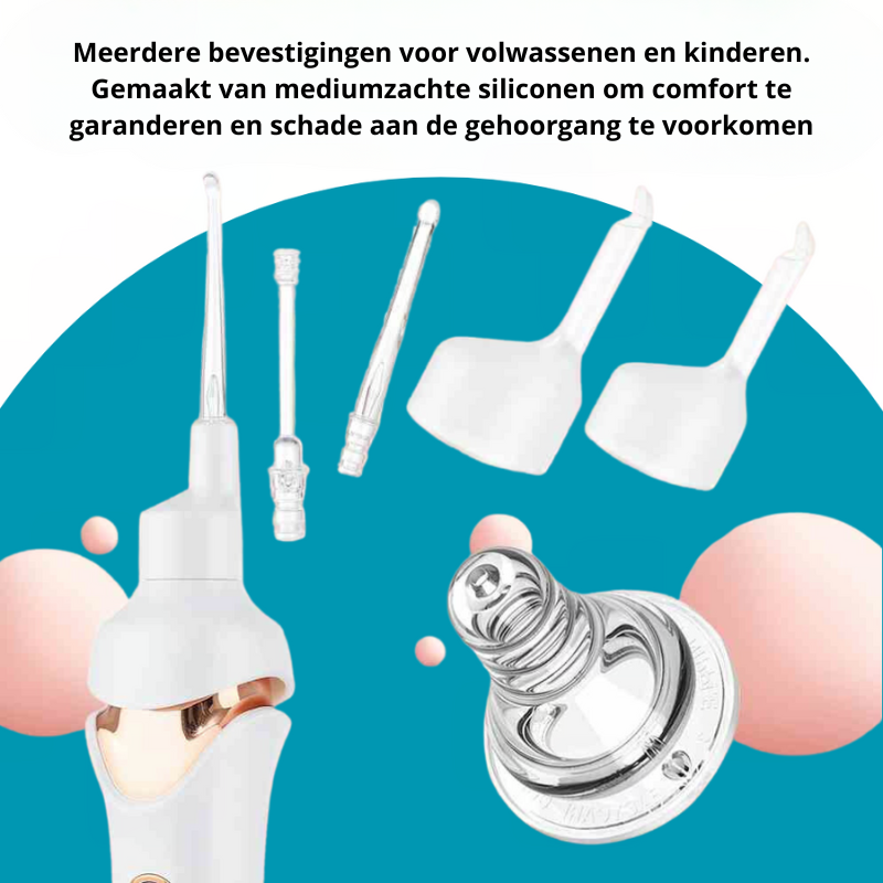 Oorreiniger met zachte zuigkracht.