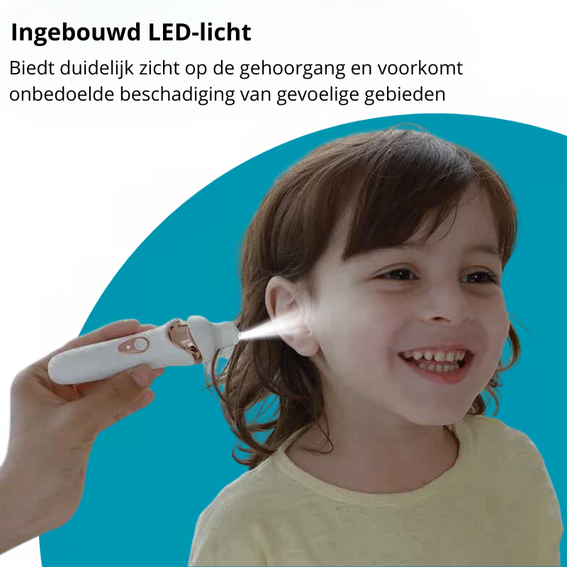 Oorreiniger met zachte zuigkracht.