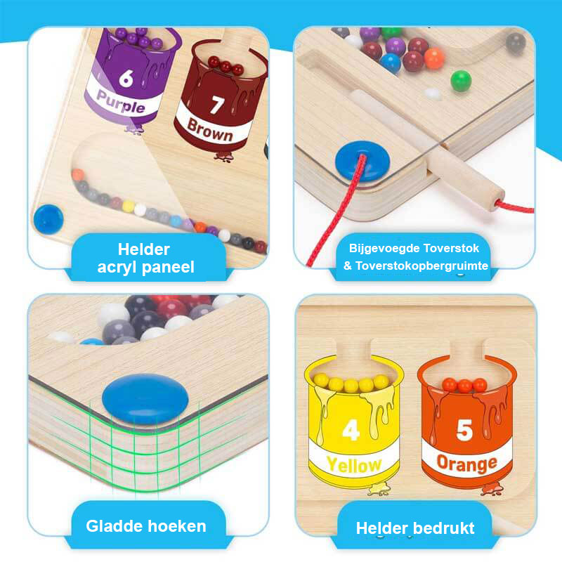 MagneticMaze - Kleur- en cijferdoolhof.
