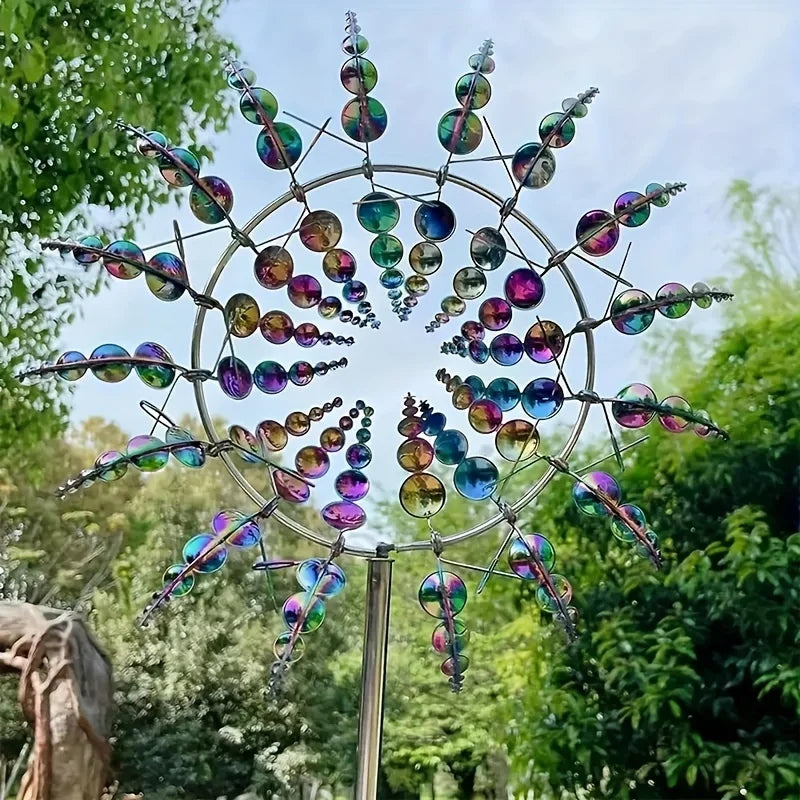 ZonneSchijn Windspinner — Magische Tuindecoratie met Beweging en Glans.